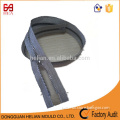 plating shiny silver teeth plastic opened zipper with silver line polyester tape